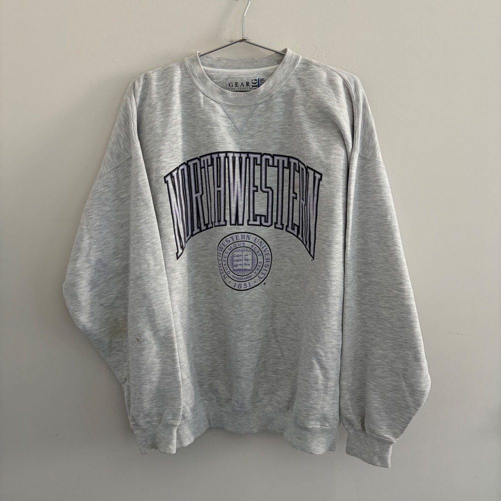 Gear For Sports Northwestern University Sweatshirt Mens XL Gray Big Cotton